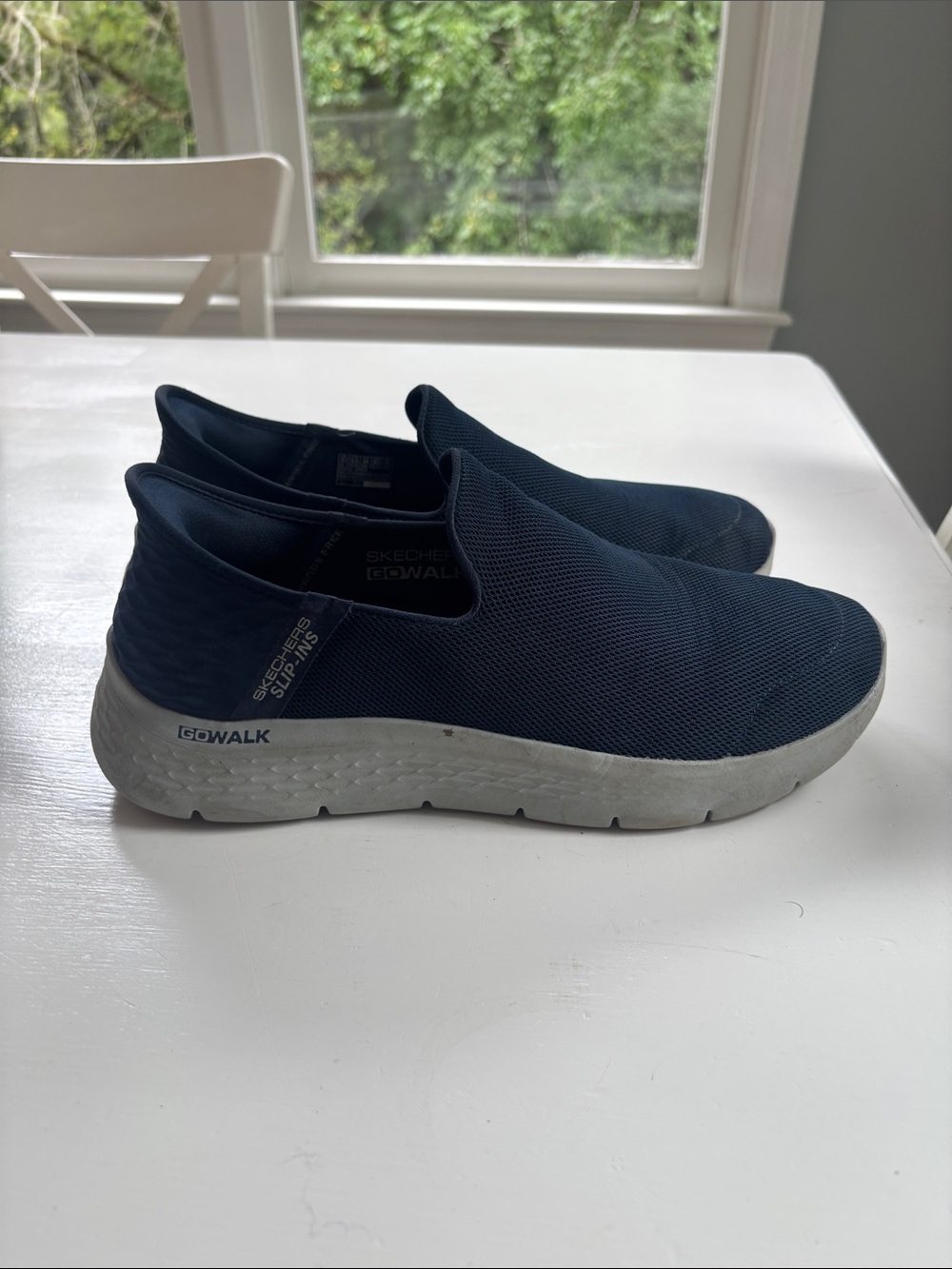 Skechers Navy Blue Slip-On GOwalk Men's Athletic Loafers 10.5 X-Wide - Picture 3 of 6